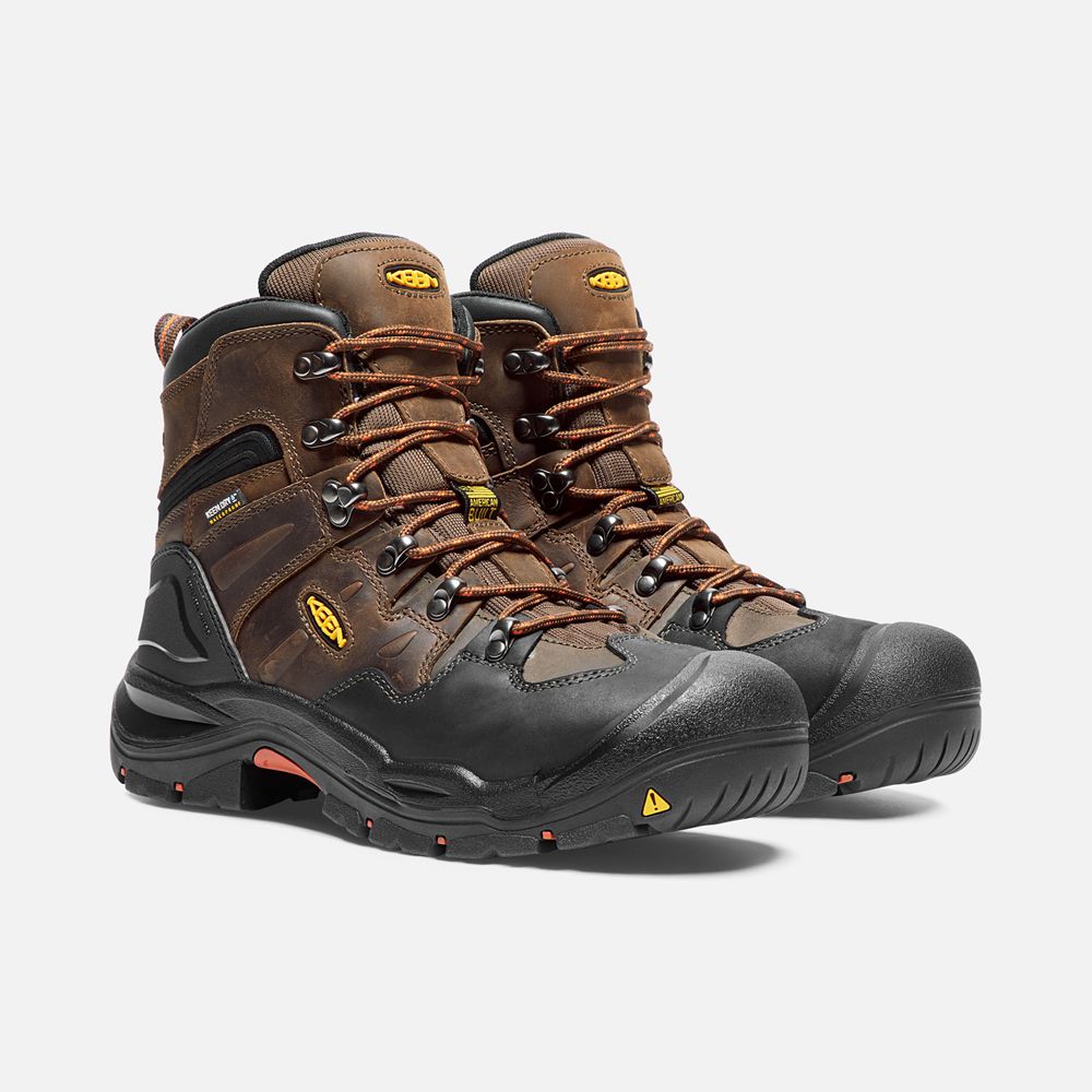 Keen Trekking Bot Erkek Kahverengi/Siyah - Coburg 6\" Waterproof (Steel Toe) - Türkiye RDHF27514